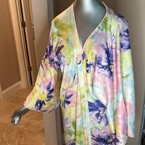 Polyester multicolored watercolor robe from Natori